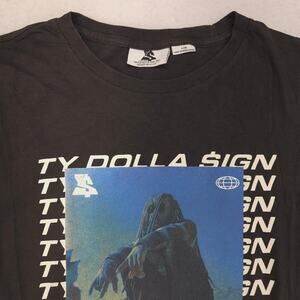 Ty Dolla Sign Rap Short Sleeve Graphic Crew Neck Shirt Mens Size L Black